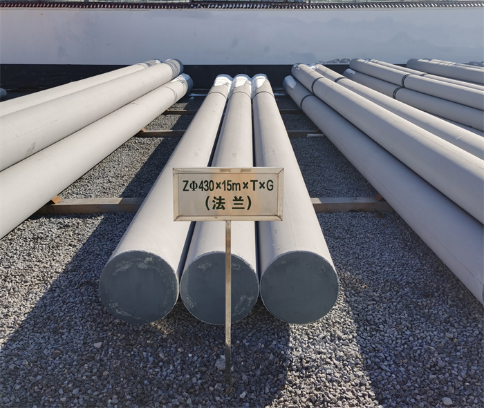 扬中430×15米×T×G法兰水泥杆